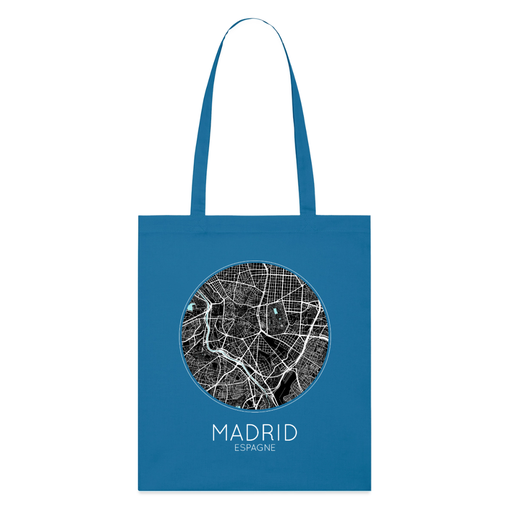 Tote Bag Madrid Bio – Plan de Madrid - bleu royal