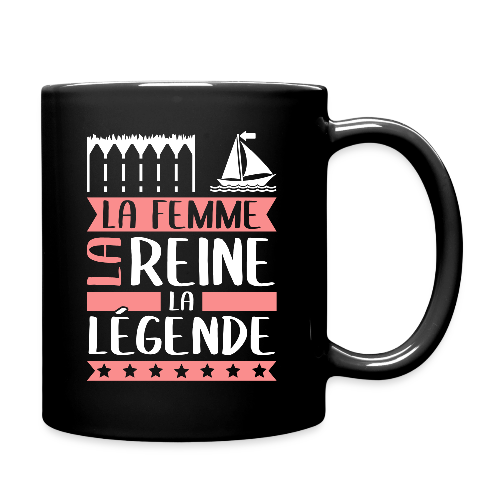 Mug uni Emma rébus – La femme, la reine, la légende - noir