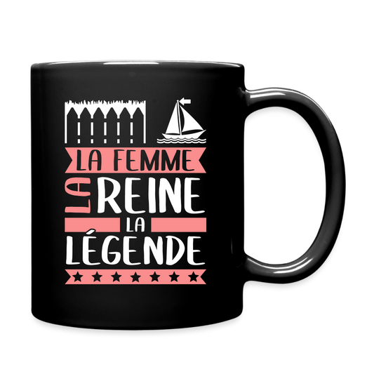 Mug uni Emma rébus – La femme, la reine, la légende - noir