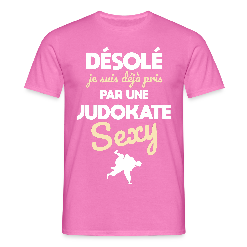 T-shirt Homme - Je suis pris par une judokate sexy - rose