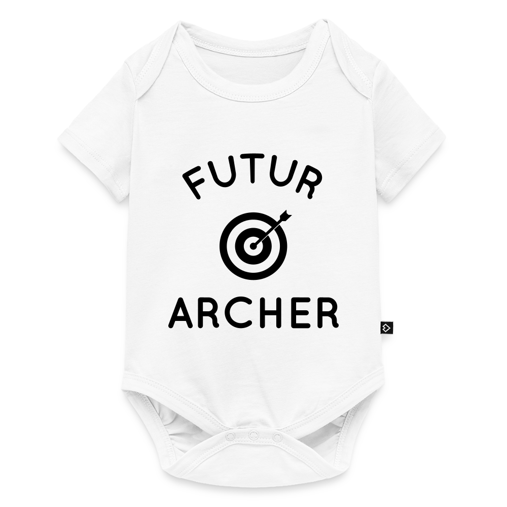Body Bébé bio manches courtes - Futur archer - blanc