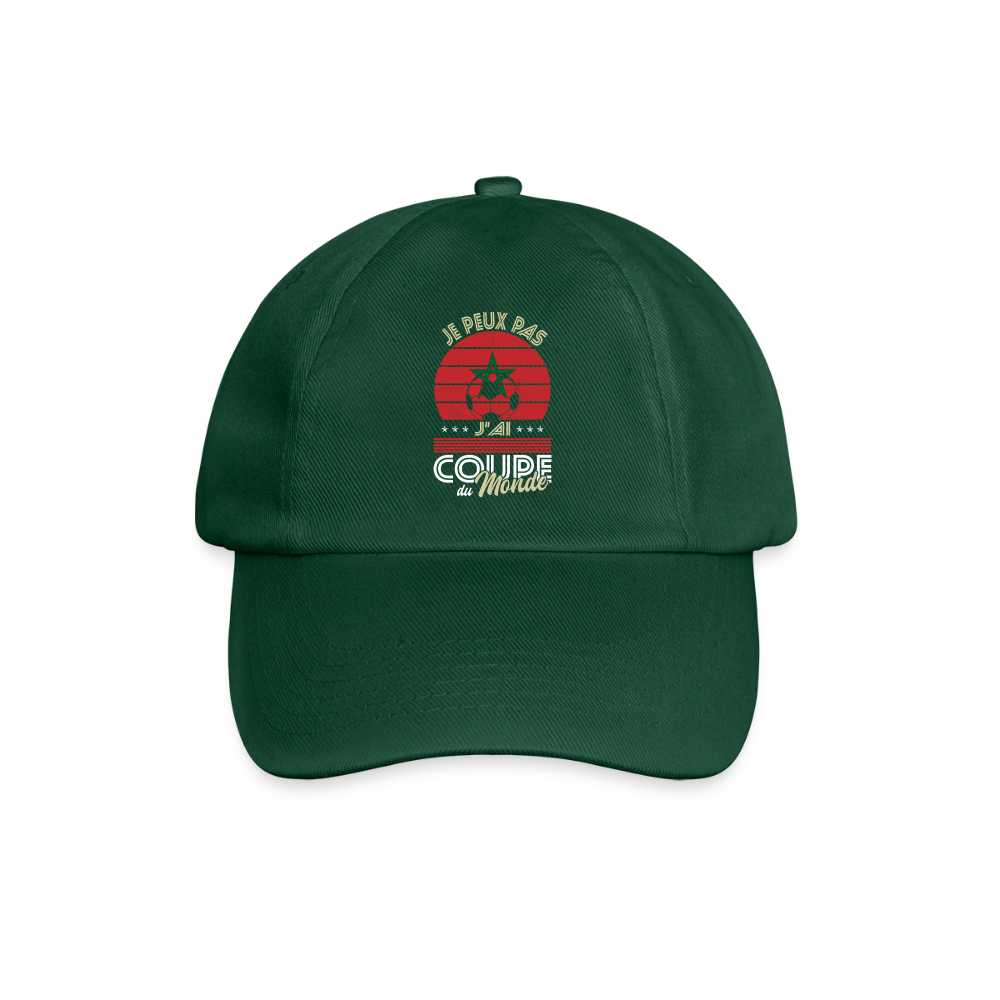 Casquette classique - Je peux pas j'ai Coupe du Monde - Maroc - vert bouteille