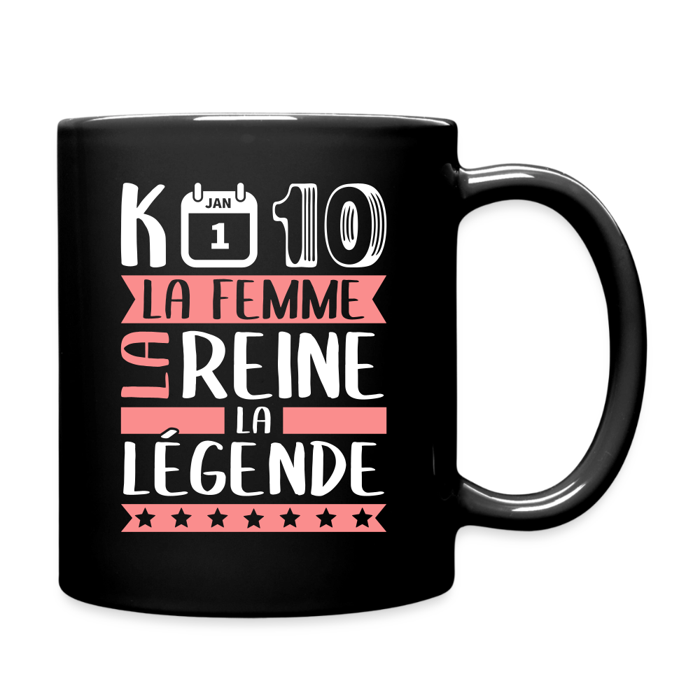 Mug uni Candice rébus – La femme, la reine, la légende - noir