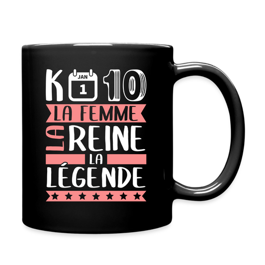 Mug uni Candice rébus – La femme, la reine, la légende - noir