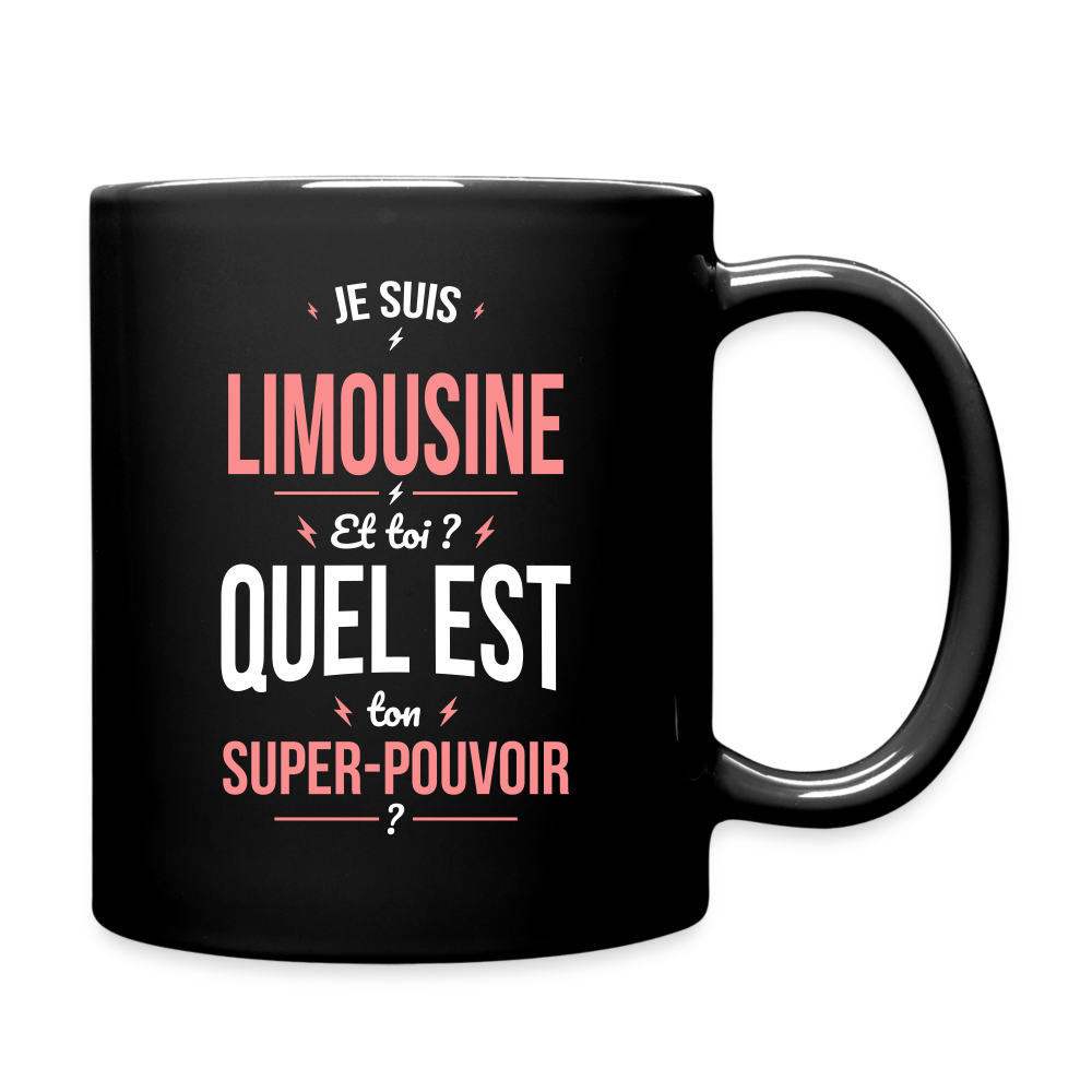 Mug uni - Je suis Limousine - Super-pouvoir - noir