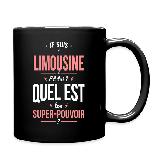 Mug uni - Je suis Limousine - Super-pouvoir - noir