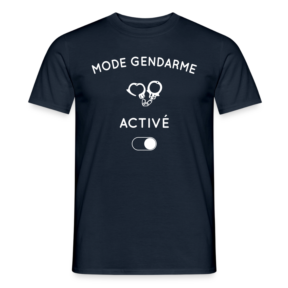 T-shirt Homme - Mode gendarme activé - marine
