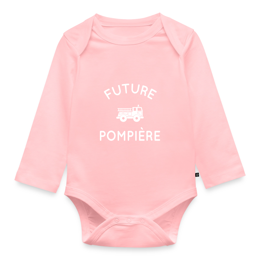 Body Bébé bio manches longues - Future pompière - rose