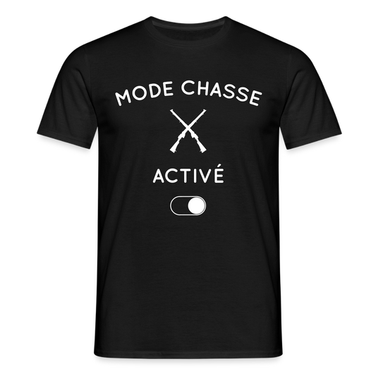 T-shirt Homme - Mode chasse activé - noir