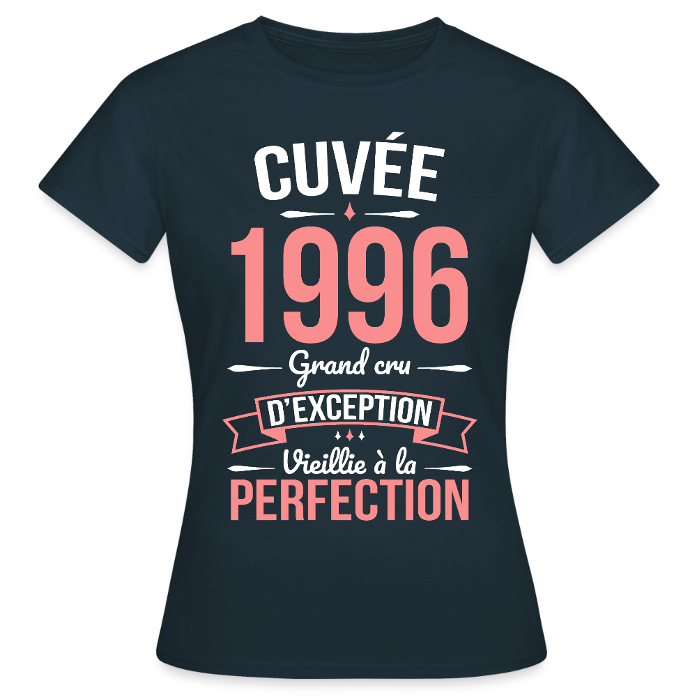T-shirt anniversaire femme 30 ans – Cuvée 1996, Grand cru d’exception - marine