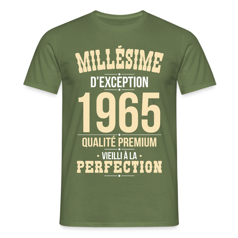 T-shirt Homme - Anniversaire 60 Ans - Millésime 1965 - vert militaire