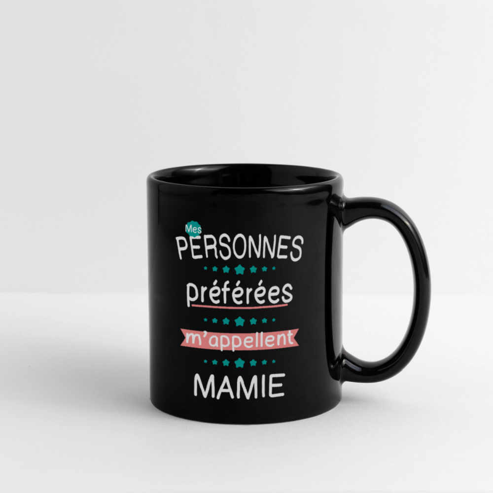 Mug uni - Mes personnes préférées m'appellent Mamie - noir