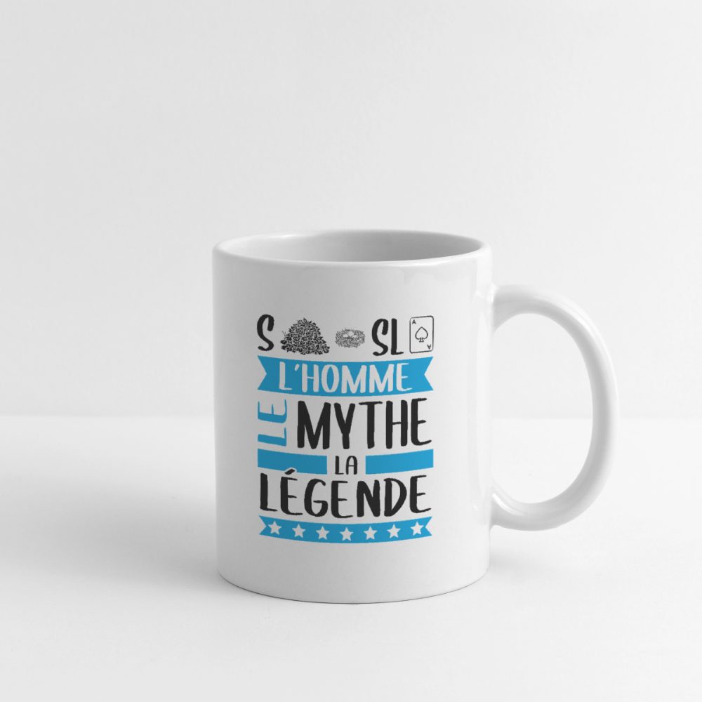 Mug blanc Stanislas rébus – L’homme, le mythe, la légende - blanc