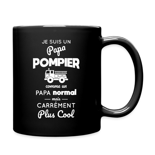 Mug uni - Papa pompier plus cool - noir