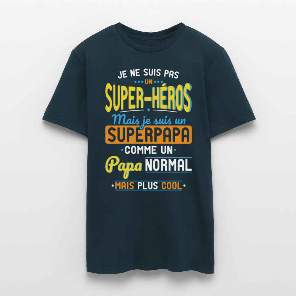 T-shirt Homme - Pas un Super-héros mais un super Papa - marine
