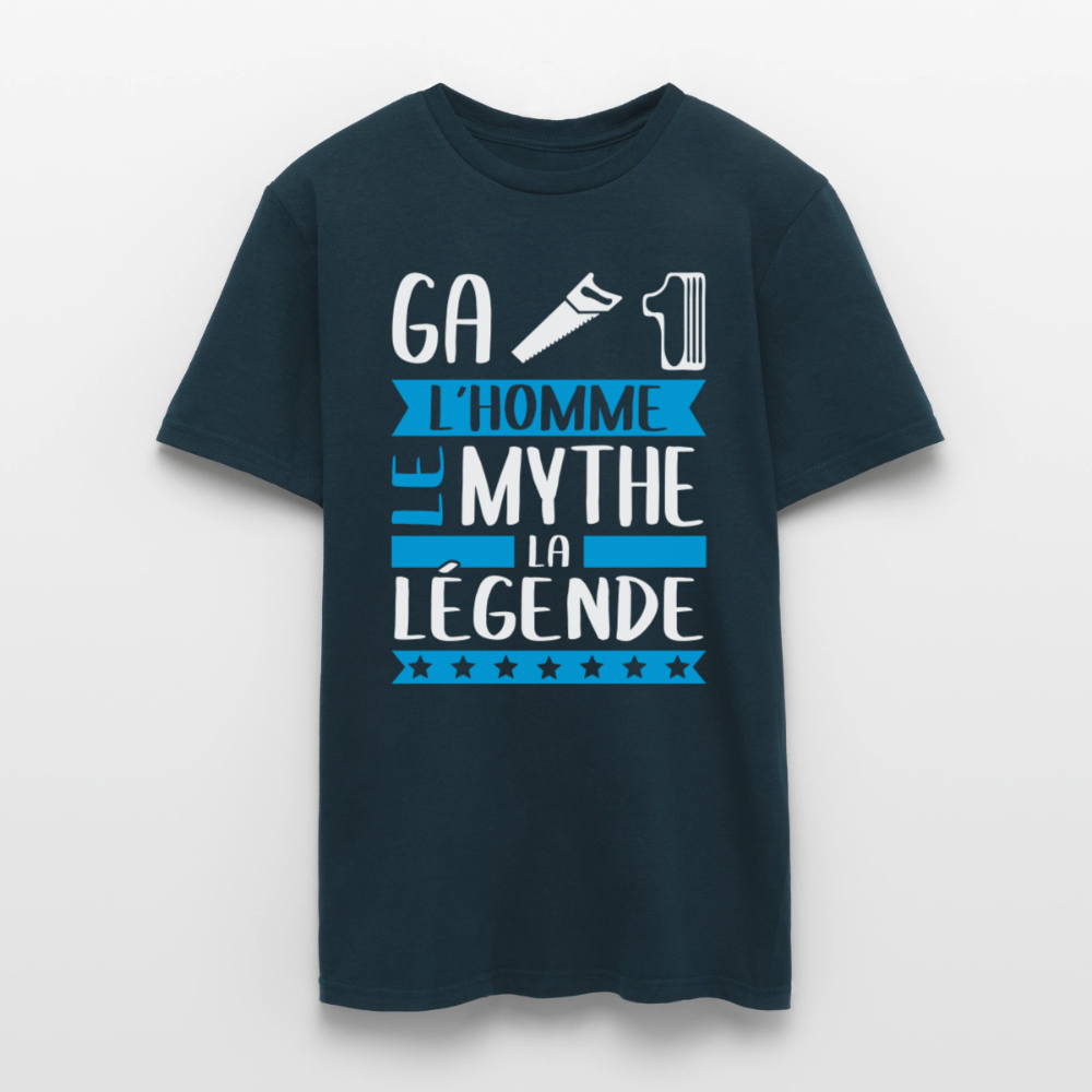 T-shirt homme Gatien rébus – L’homme, le mythe, la légende - marine