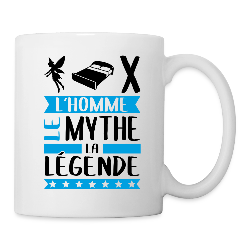 Mug blanc Félix rébus – L’homme, le mythe, la légende - blanc