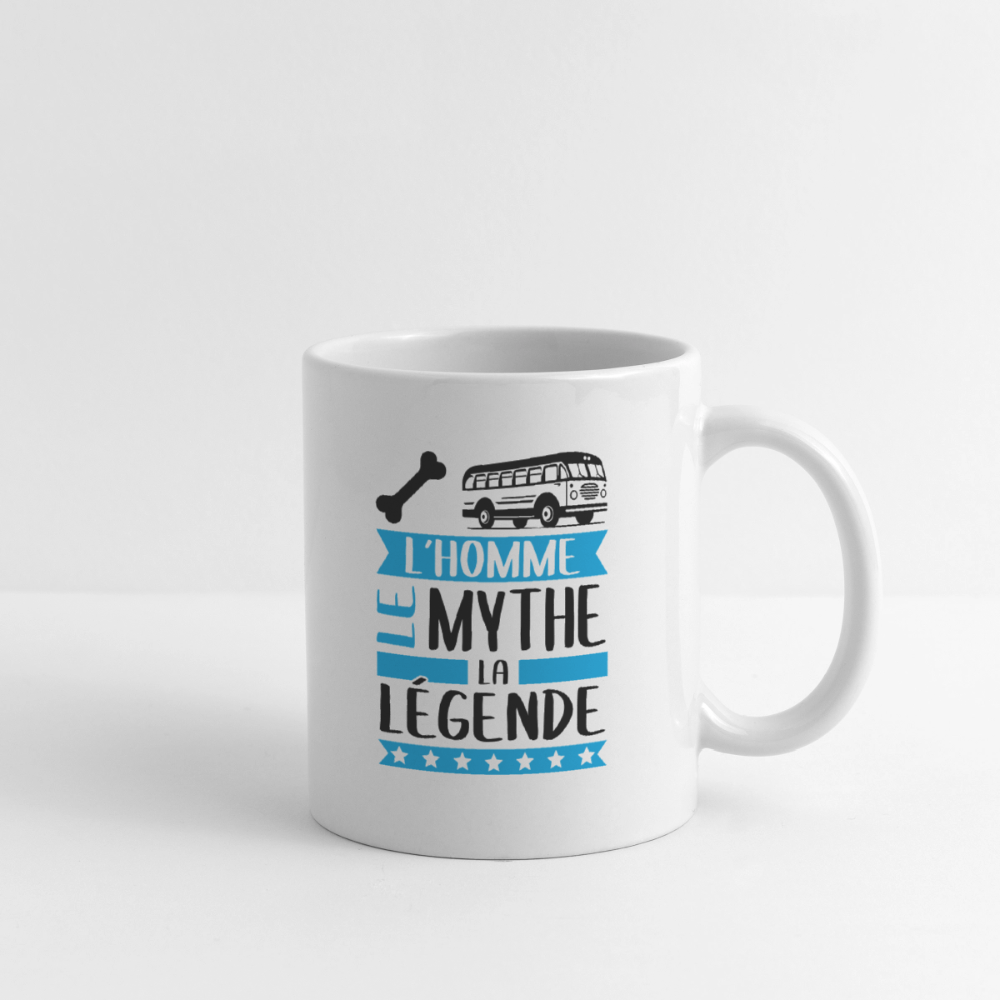 Mug blanc Oscar rébus – L’homme, le mythe, la légende - blanc