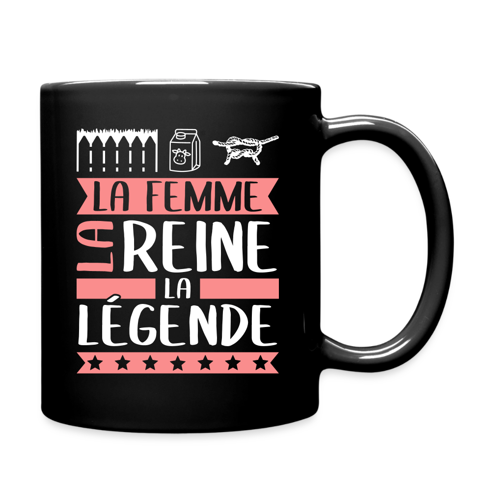 Mug uni Hélène rébus – La femme, la reine, la légende - noir