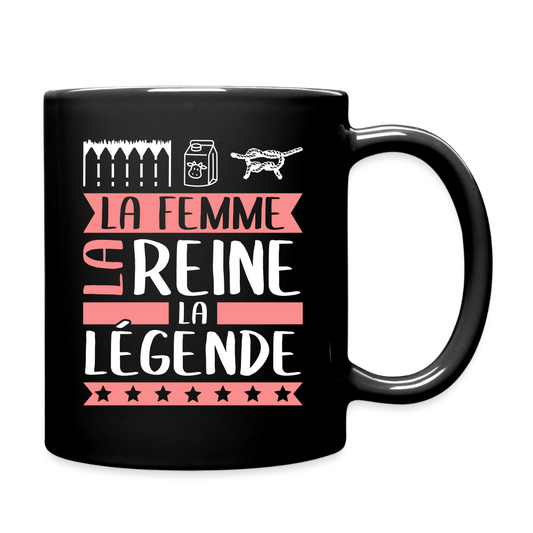 Mug uni Hélène rébus – La femme, la reine, la légende - noir