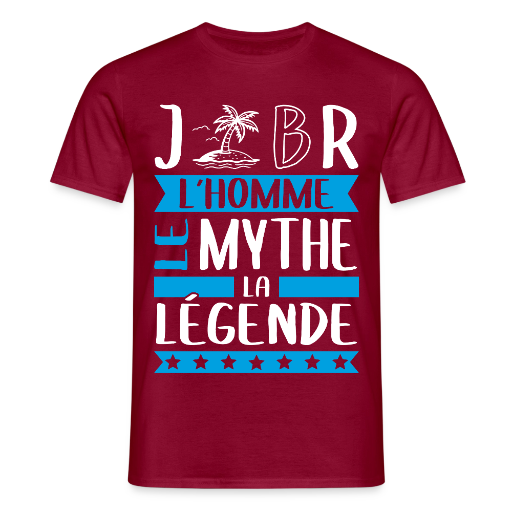 T-shirt homme Gilbert rébus – L’homme, le mythe, la légende - rouge brique