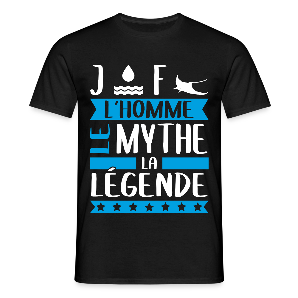 T-shirt homme Geoffrey rébus – L’homme, le mythe, la légende - noir