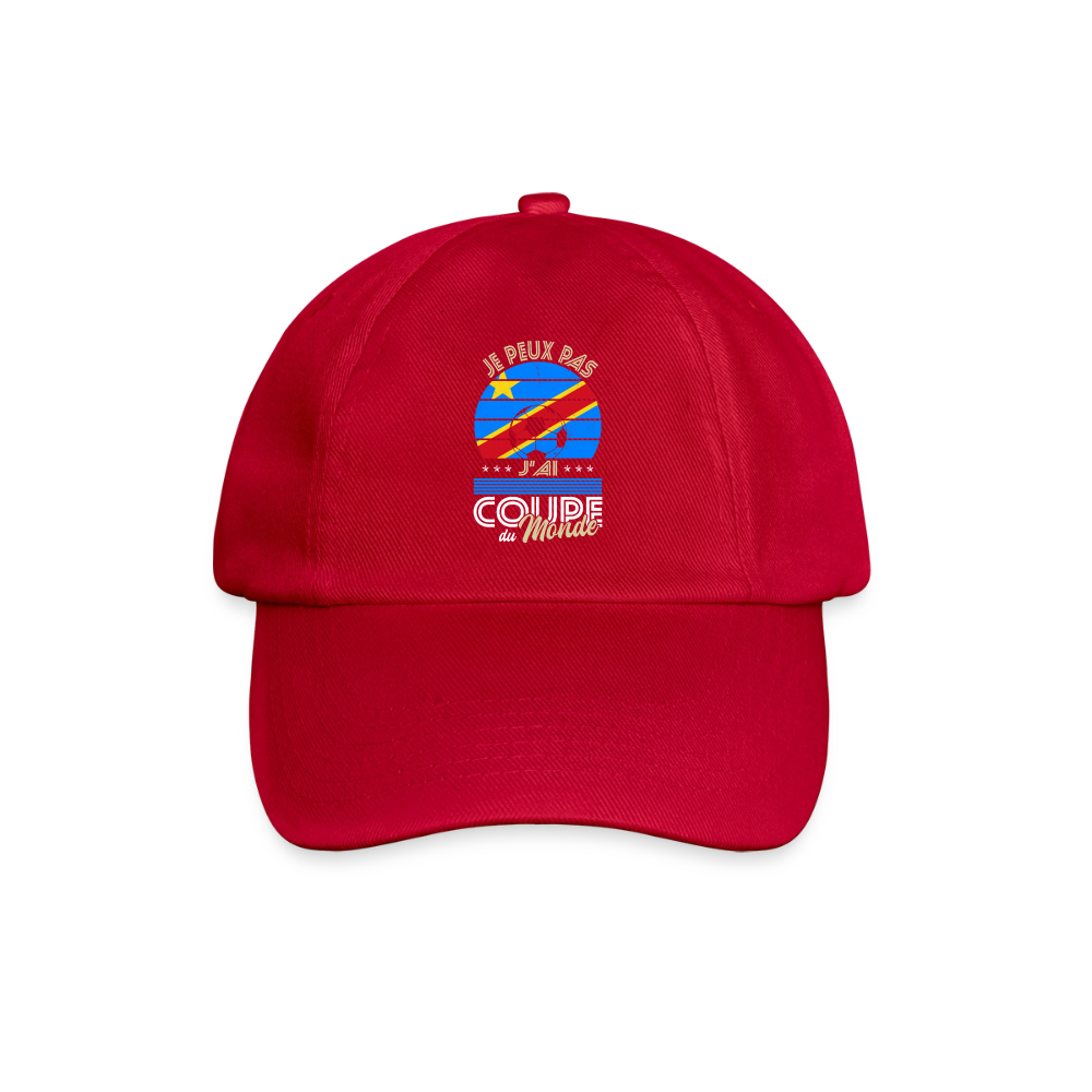 Casquette classique - Je peux pas j'ai Coupe du Monde - RD Congo - rouge classique