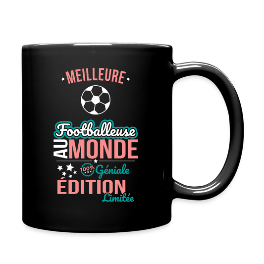 Mug uni - Meilleure Footballeuse au monde - 100% géniale - noir