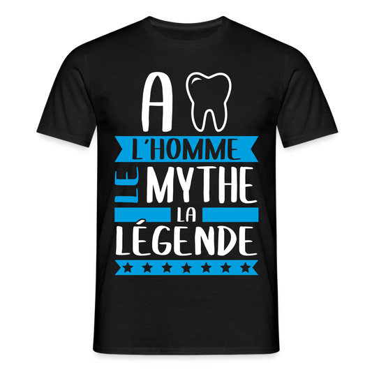 T-shirt homme Adam rébus – L’homme, le mythe, la légende - noir