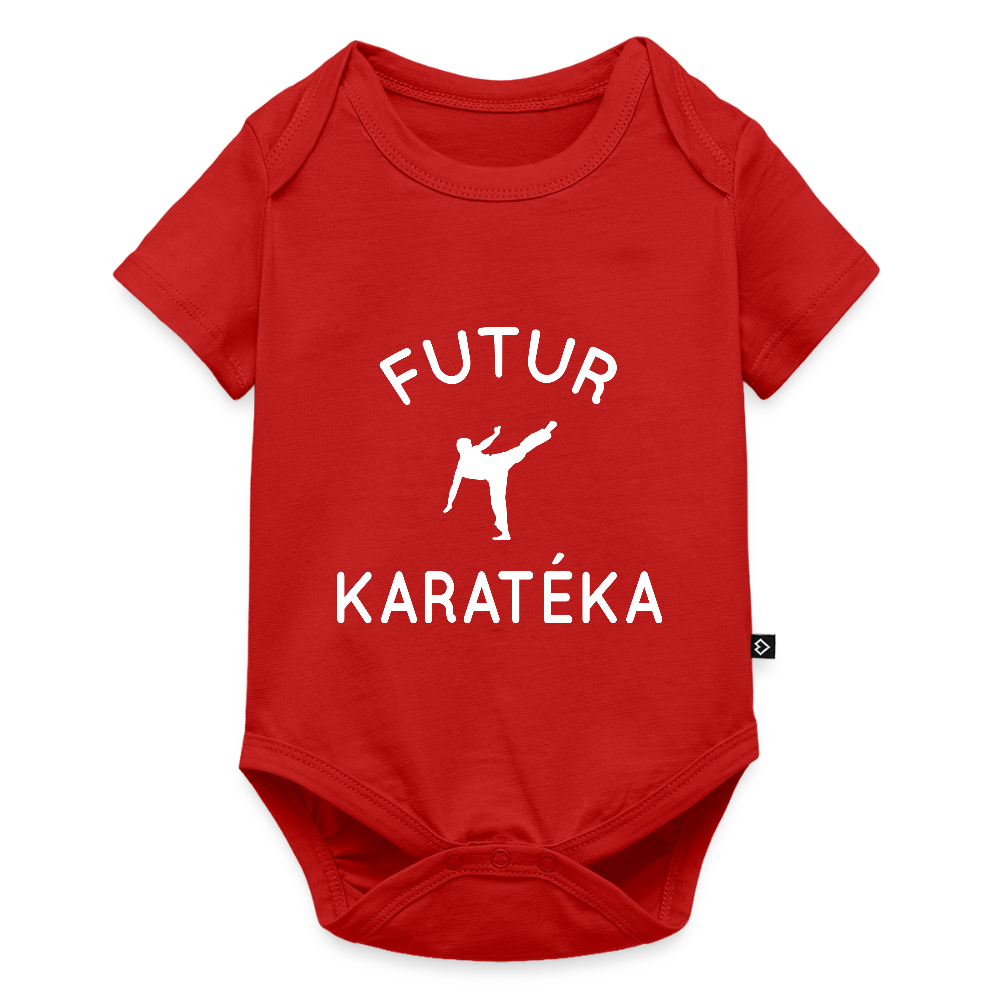 Body Bébé bio manches courtes - Futur karatéka - rouge