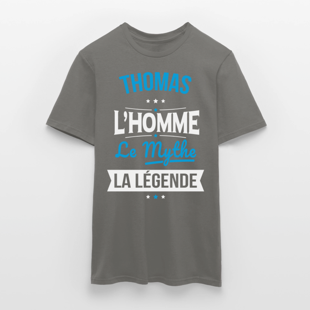 T-shirt Homme - Thomas - l'Homme - le Mythe - la Légende - gris graphite
