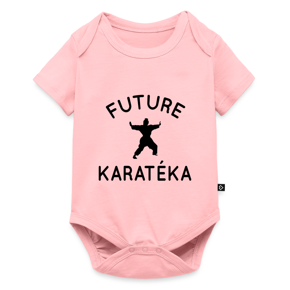 Body Bébé bio manches courtes - Future karatéka - rose