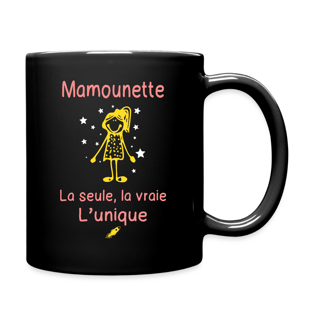 Mug uni - Mamounette - la seule - la vraie - l'unique - noir