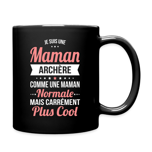 Mug uni - Maman archère plus cool - noir