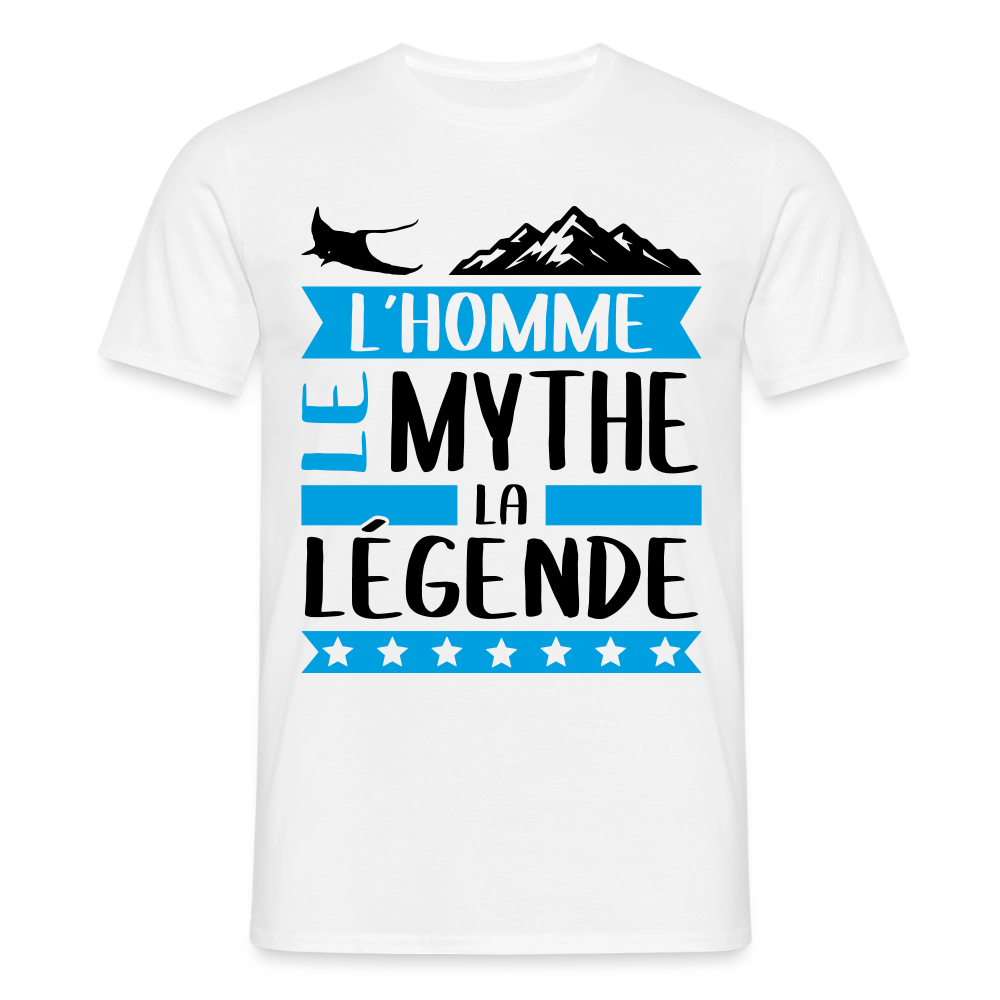 T-shirt homme coloris clair Raymond en rébus – L’homme, le mythe, la légende - blanc