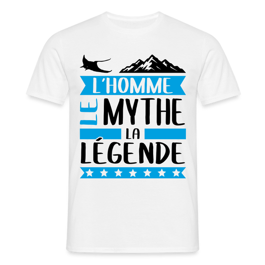 T-shirt homme coloris clair Raymond en rébus – L’homme, le mythe, la légende - blanc