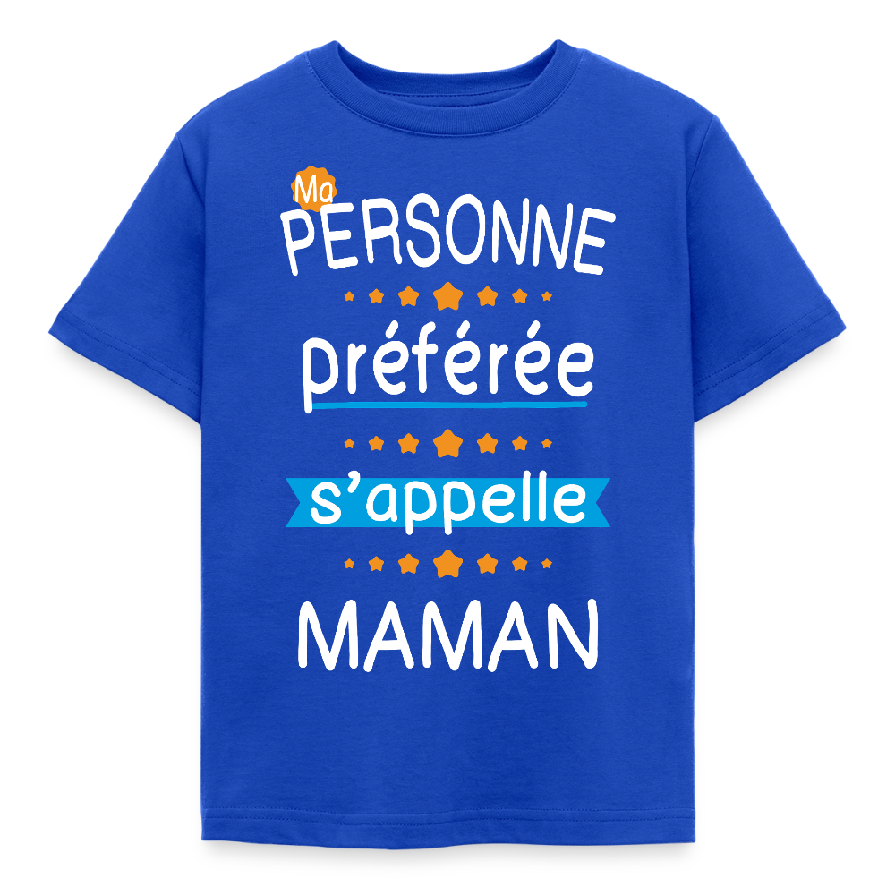 T-shirt enfant - Personne préférée Maman - bleu royal