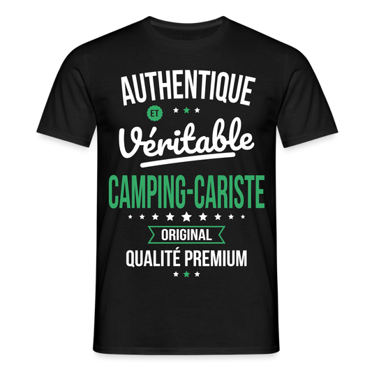 T-shirt Homme - Authentique et véritable Camping-Cariste - noir
