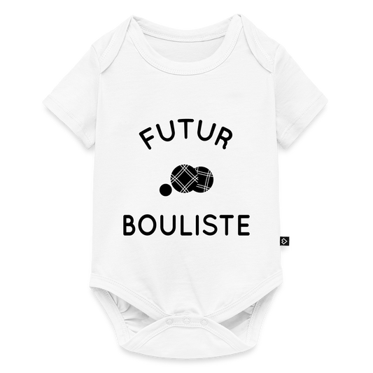 Body Bébé bio manches courtes - Futur bouliste - blanc
