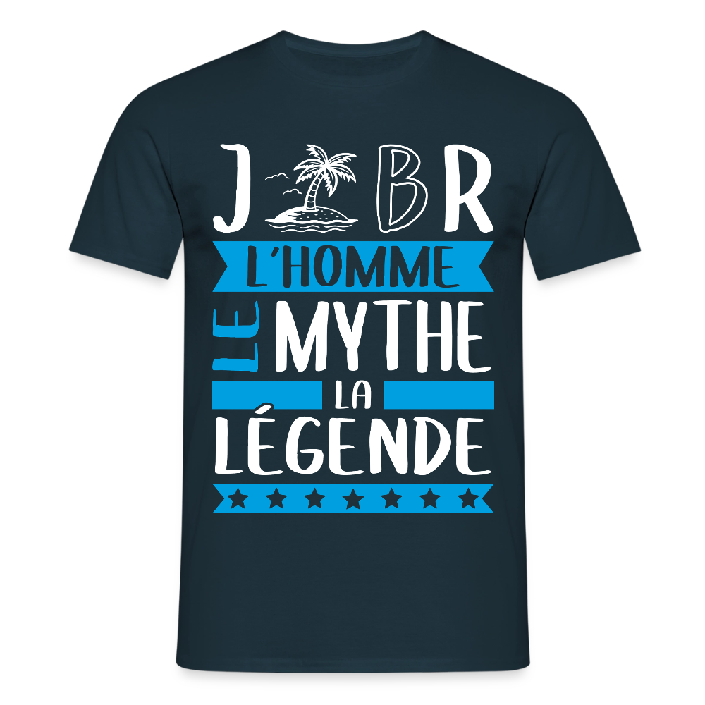 T-shirt homme Gilbert rébus – L’homme, le mythe, la légende - marine