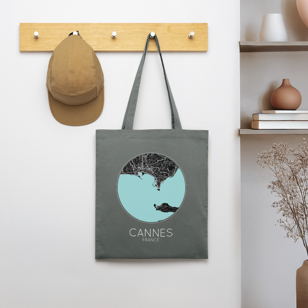 Tote Bag Cannes Bio – Plan de Cannes - charbon