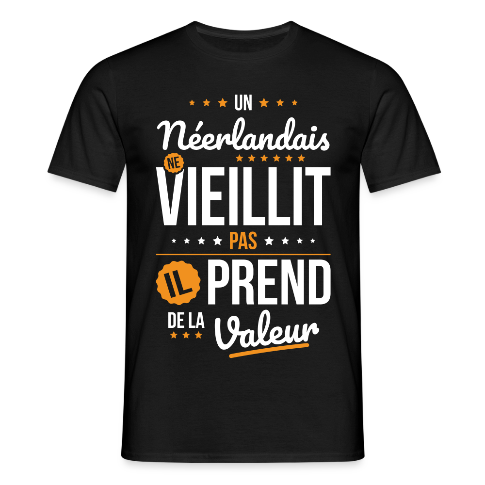 T-shirt Homme - Un Néerlandais ne vieillit pas - noir
