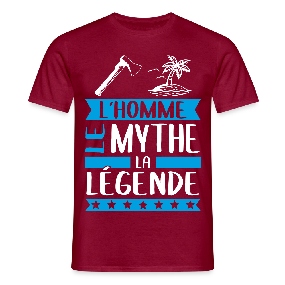 T-shirt homme Achille rébus – L’homme, le mythe, la légende - rouge brique