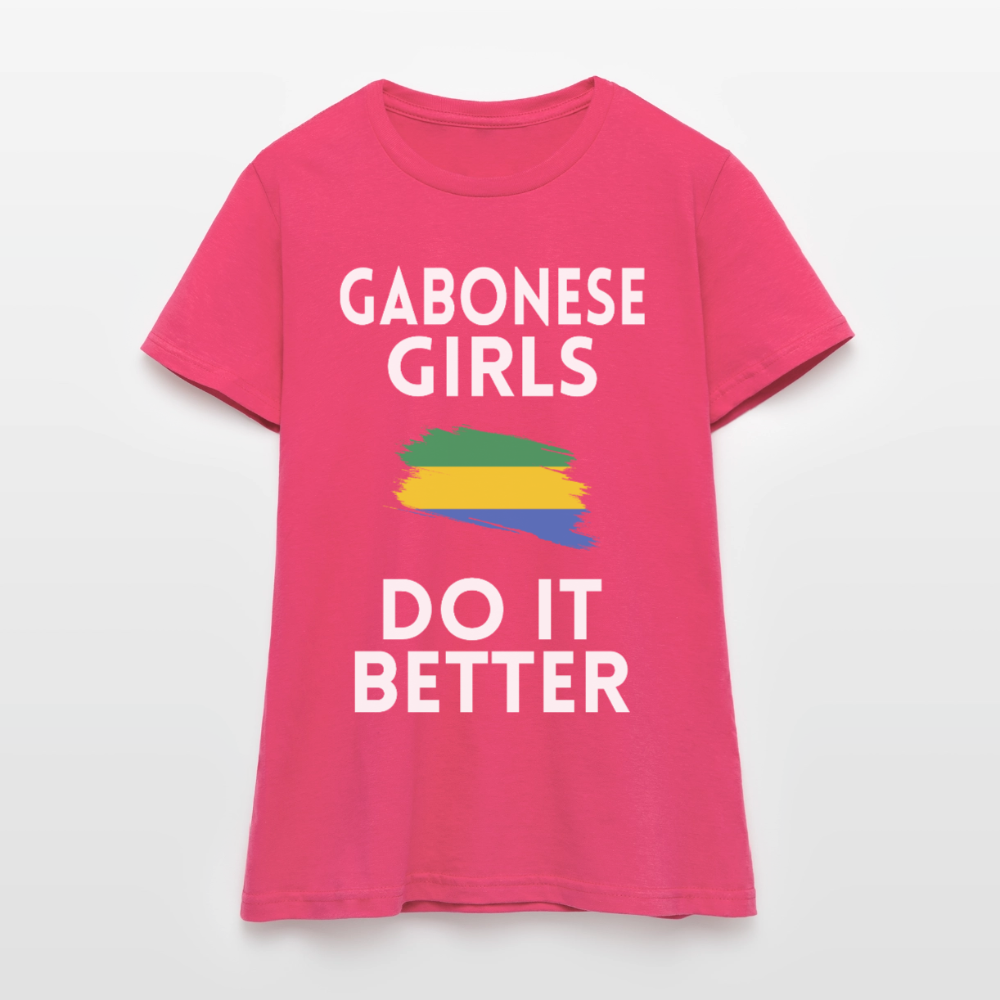 T-shirt femme - Gabonese Girls Do It Better - rose azalée