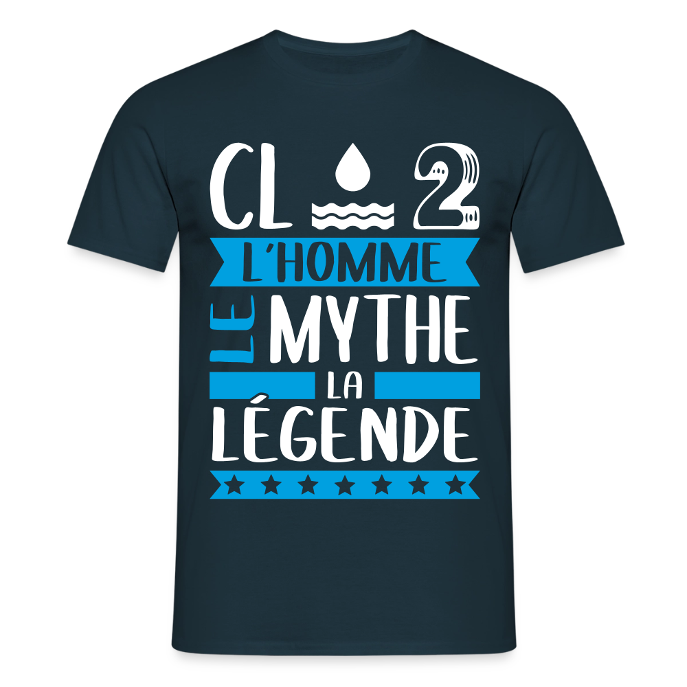 T-shirt homme Claude rébus – L’homme, le mythe, la légende - marine