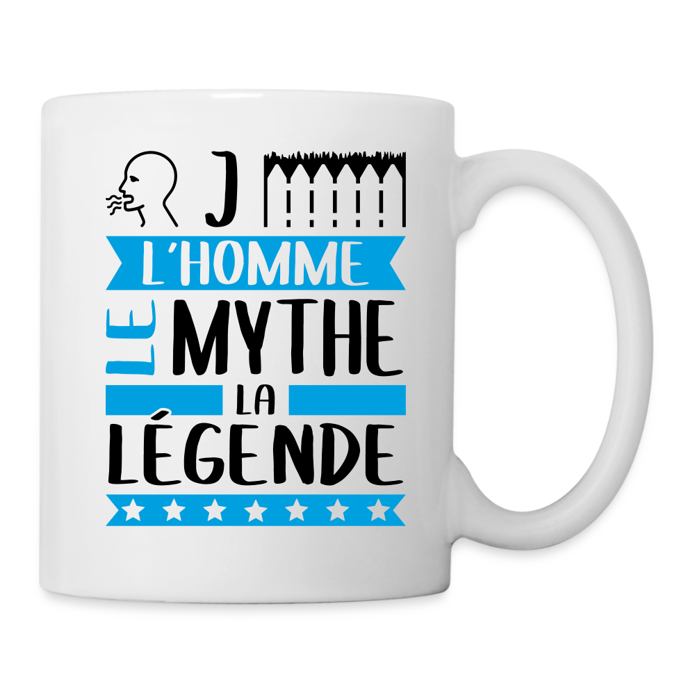Mug blanc Roger rébus – L’homme, le mythe, la légende - blanc