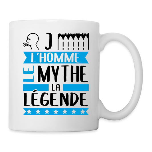 Mug blanc Roger rébus – L’homme, le mythe, la légende - blanc
