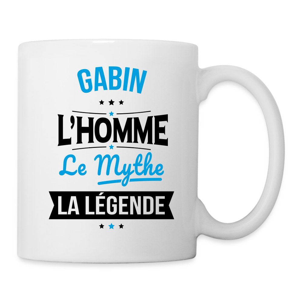 Mug blanc - Gabin - l'Homme - le Mythe - la Légende - blanc