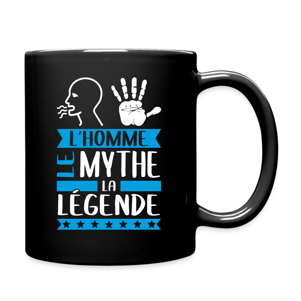 Mug uni Romain rébus – L’homme, le mythe, la légende - noir