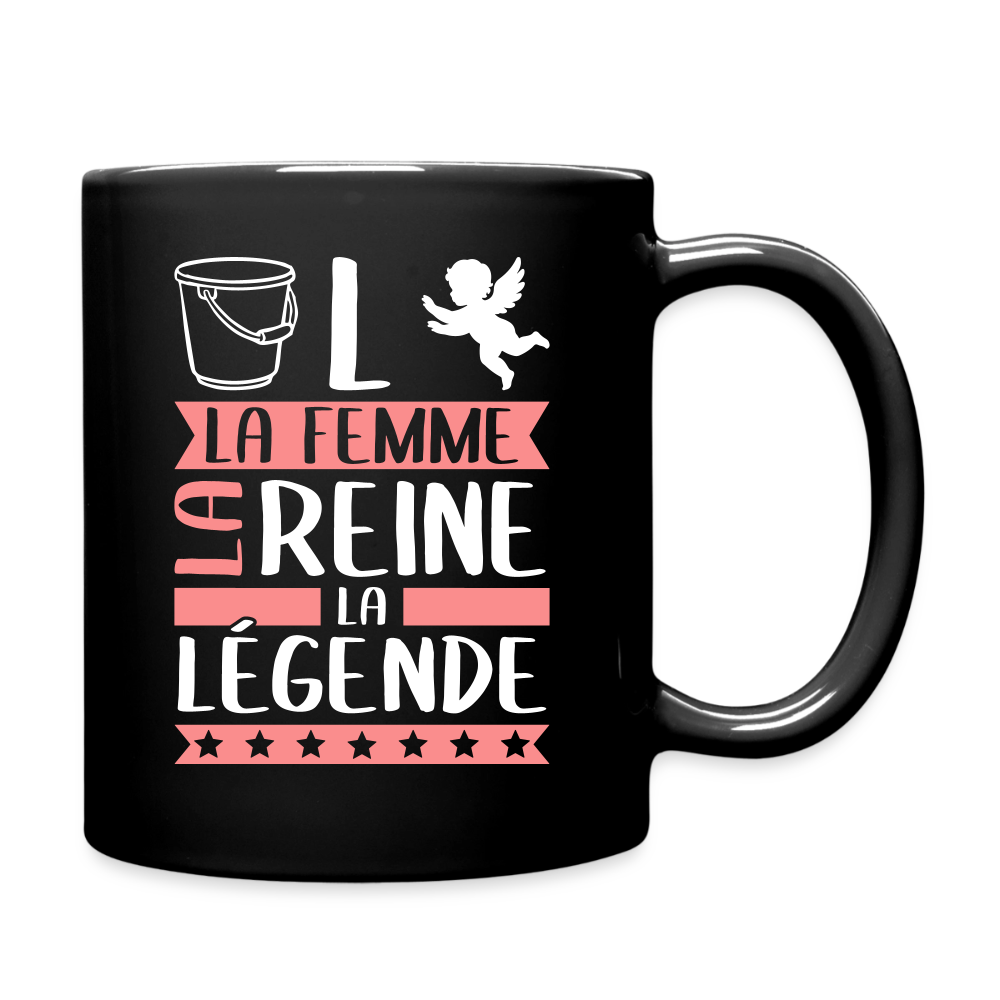 Mug uni Solange rébus – La femme, la reine, la légende - noir